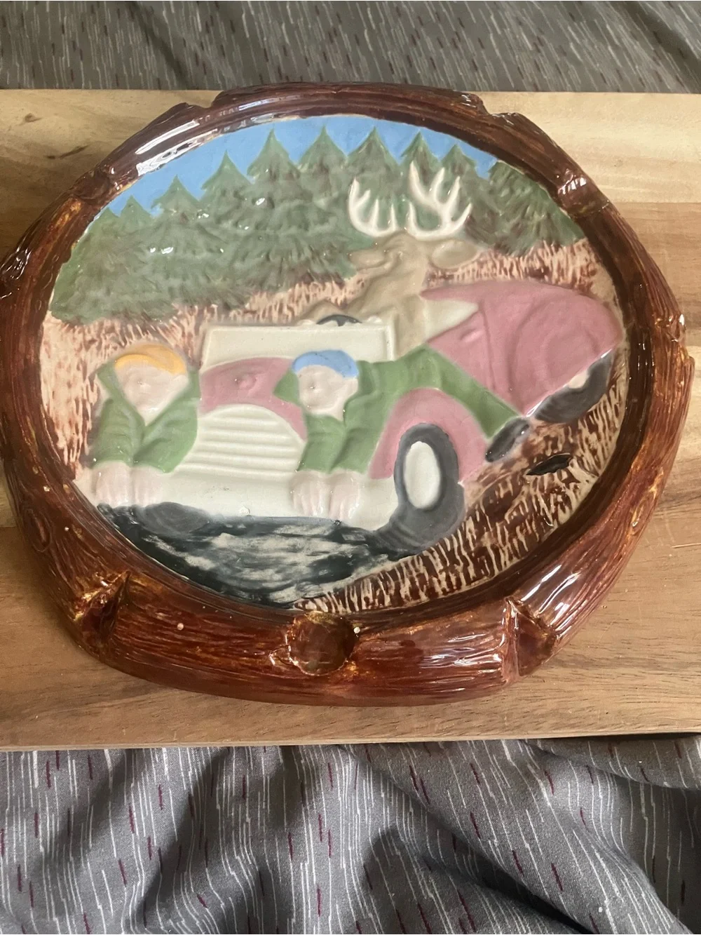 Vintage 1970’s Ceramic or Chalkware Ashtray